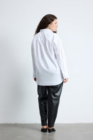 ADA Büyük Beden Poplin Gömlek Beyaz | Luokk