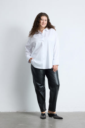 ADA Büyük Beden Poplin Gömlek Beyaz | Luokk