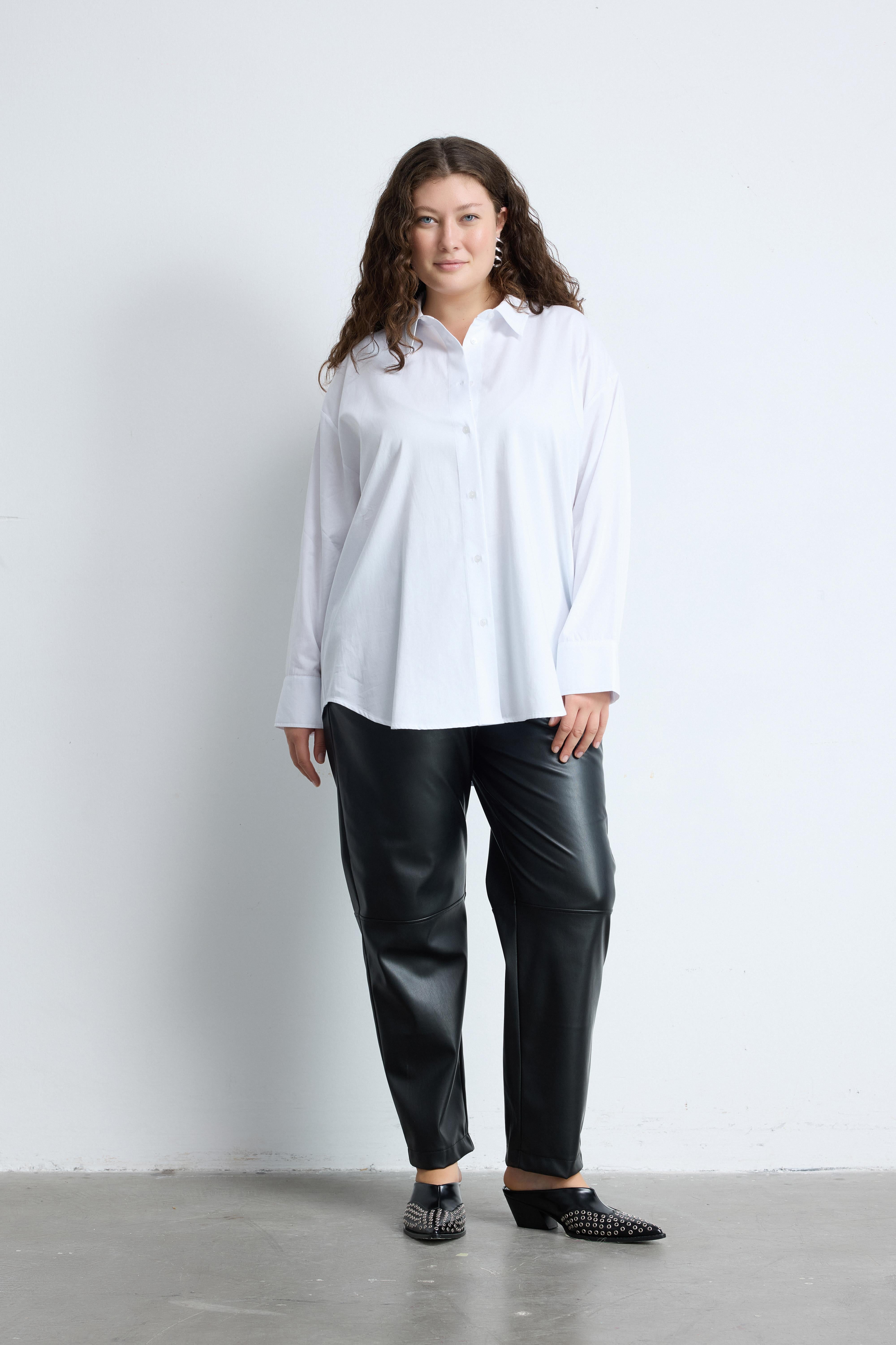 ADA Büyük Beden Poplin Gömlek Beyaz | Luokk