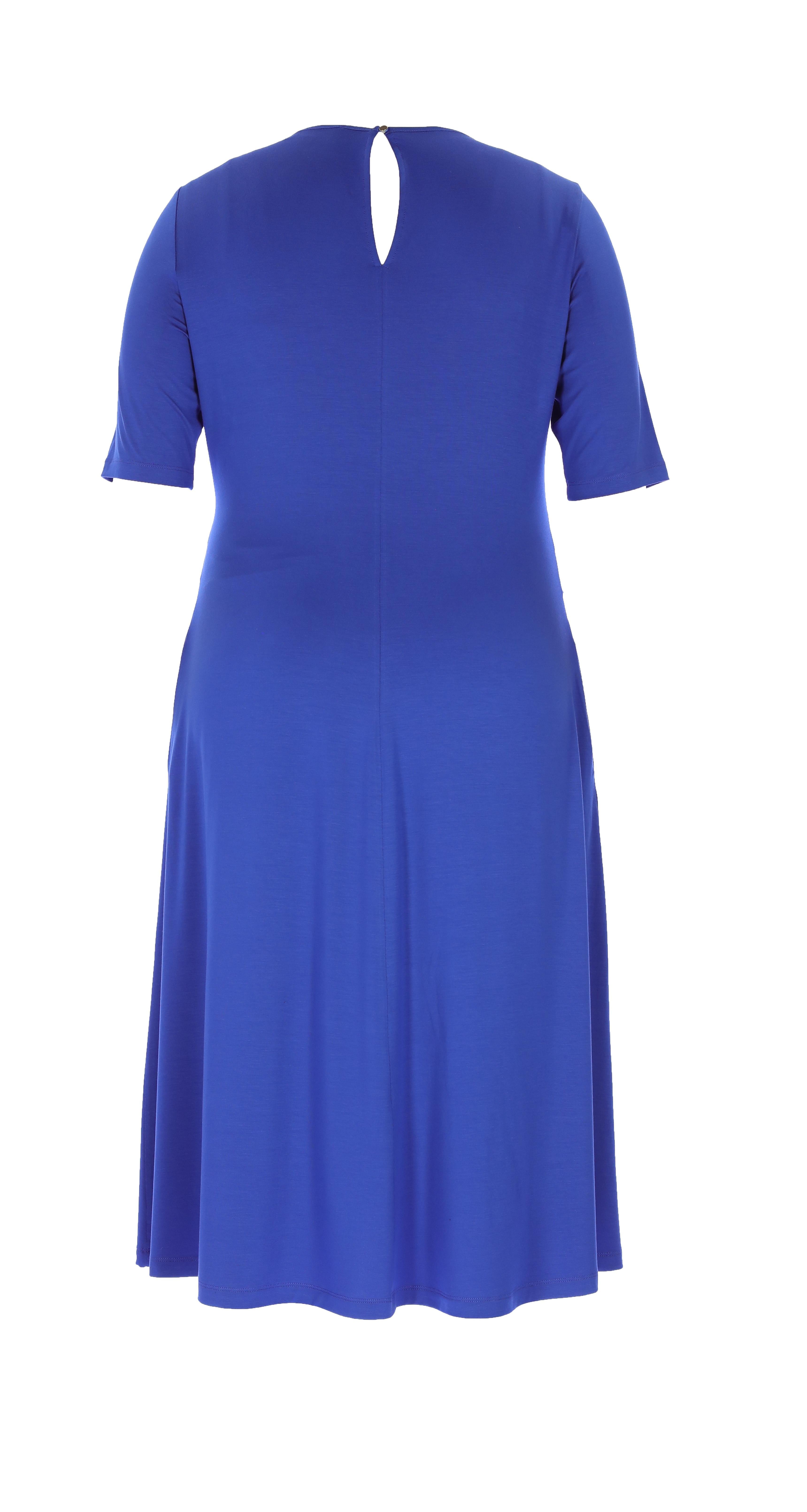 AMELIA Bisiklet Yaka Büyük Beden Elbise Sax | Luokk