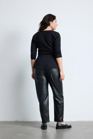 BEBE Truvakar Kollu Büyük Beden Bluz Siyah | Luokk