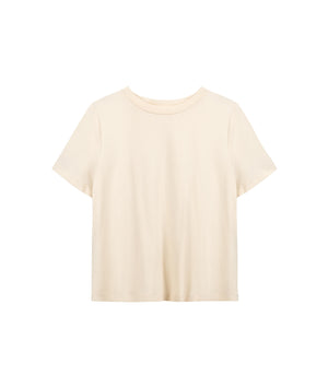 BRADLEY Bisiklet Yaka Büyük Beden Basic T-shirt Açık Bej | Luokk