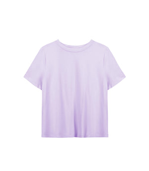 BRADLEY Bisiklet Yaka Büyük Beden Basic T-shirt Lila | Luokk