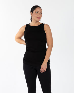 CHER Büzgü Detaylı Yırtmaçlı Büyük Beden Bluz Siyah | Luokk