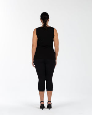 CHER Büzgü Detaylı Yırtmaçlı Büyük Beden Bluz Siyah | Luokk