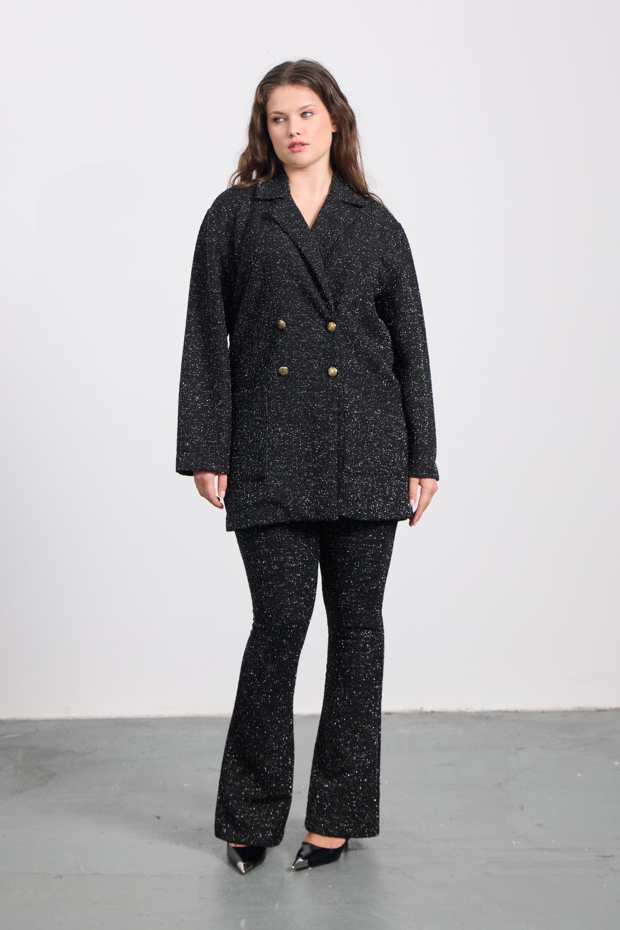 DANTE Plus Size Black Flared Pants