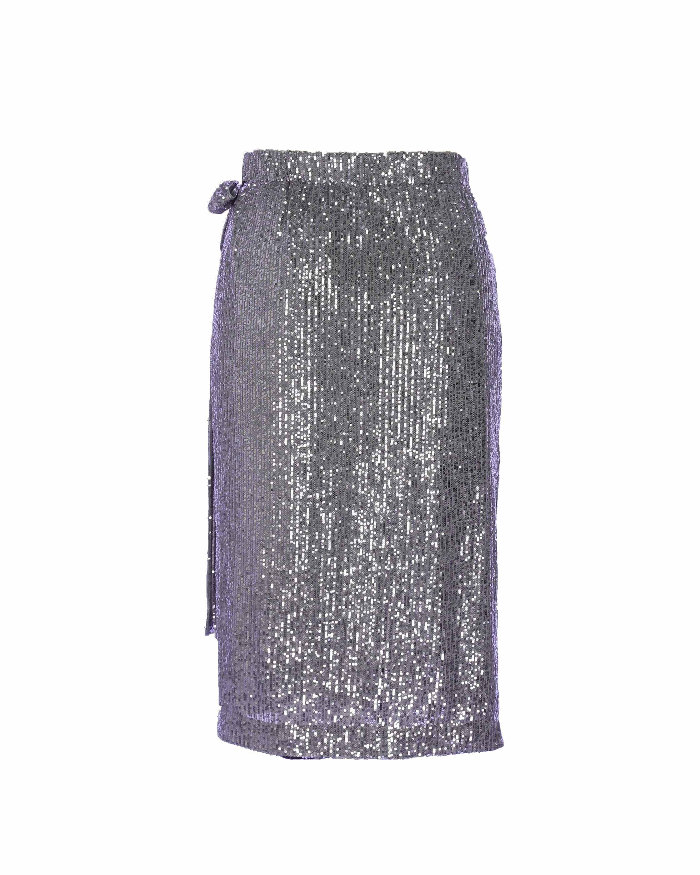 DORRIS Plus Size Sequined Midi Skirt