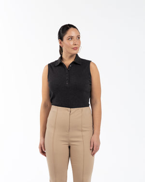 EMERY Toparlayıcı Yüksek Bel Beli Lastikli Pamuklu Büyük Beden Pantolon Camel | Luokk