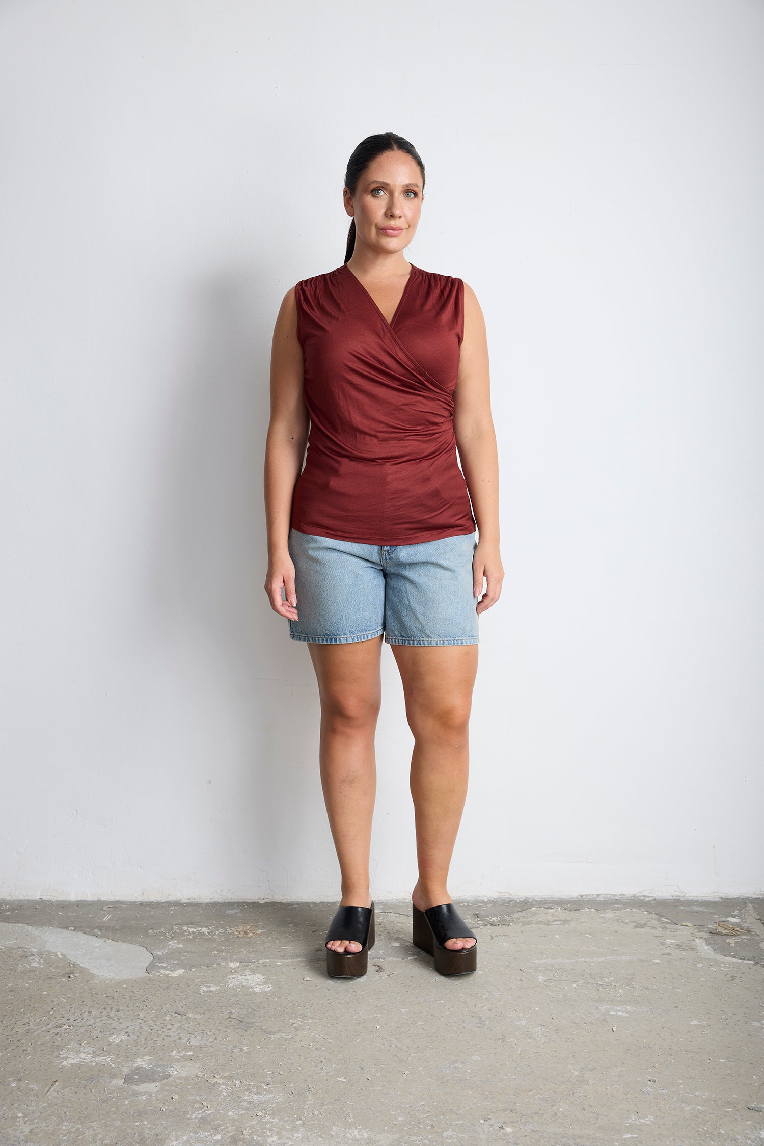 FRANK Anvelop Bluz Bordo