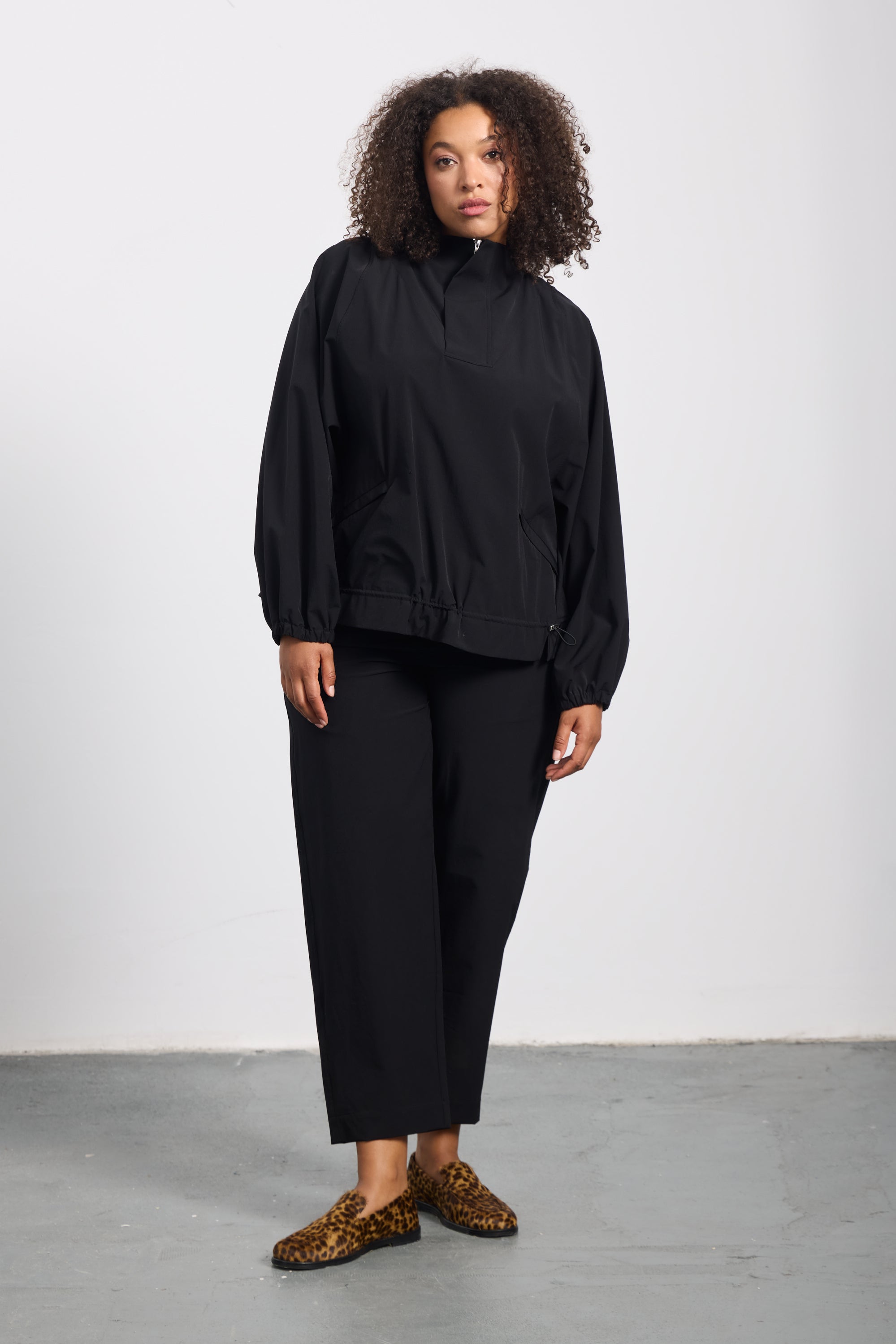 GHOST Plus Size Black Hooded Sweatshirt