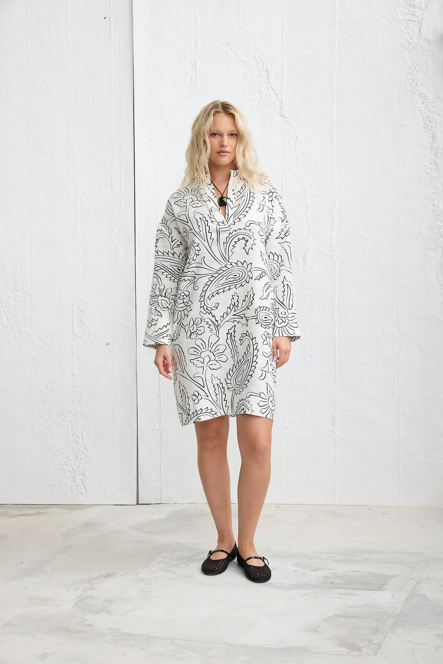 HAZE Desenli Mini Tunik Elbise Desenli