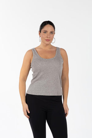 HOLLY Bisiklet Yaka Pamuklu Askılı Büyük Beden Kaşkorse Atlet Gri | Luokk