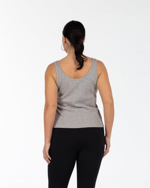 HOLLY Bisiklet Yaka Pamuklu Askılı Büyük Beden Kaşkorse Atlet Gri | Luokk