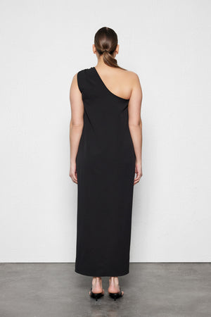 MAEVE Büyük Beden Drape Detaylı Maxi Elbise Siyah | Luokk