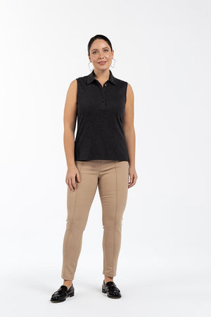 MEGAN Polo Yaka Pamuklu Büyük Beden Atlet Antrasit | Luokk