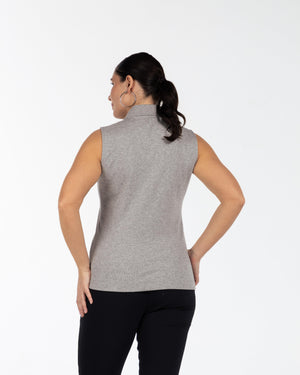 MEGAN Polo Yaka Pamuklu Büyük Beden Atlet Gri | Luokk