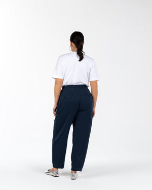 MONICA Beli Lastikli Havuç Kesim Büyük Beden Pantolon Lacivert | Luokk
