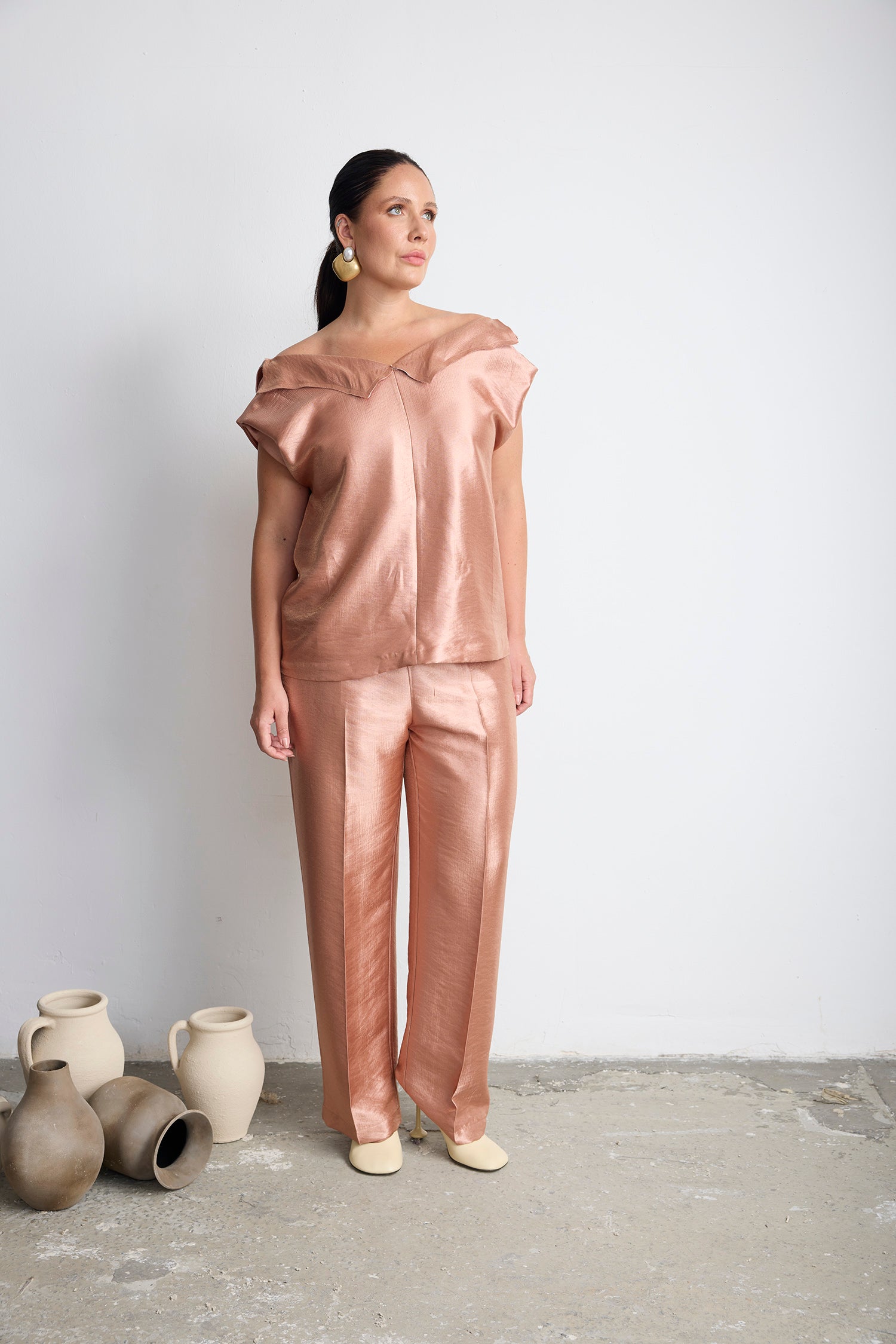 MYLAN Düz Kesim Pantolon Gül kurusu