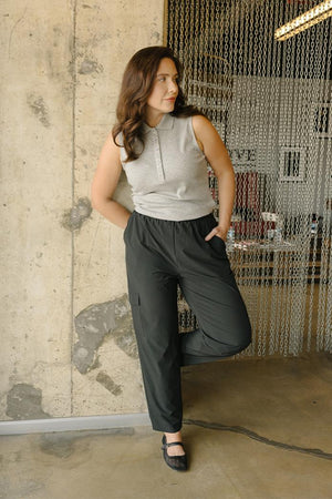 NAISA Beli Lastikli Büyük Beden Kargo Pantolon Siyah | Luokk