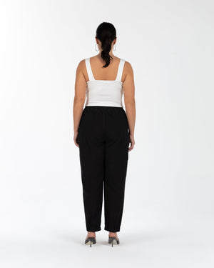 NAISA Beli Lastikli Büyük Beden Kargo Pantolon Siyah | Luokk