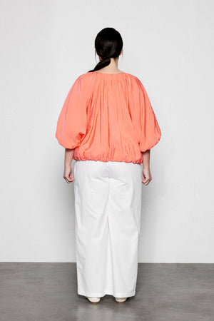 NALI Büyük Beden Balon Kollu Bluz Turuncu | Luokk