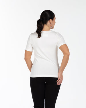 VANESSA Yuvarlak Yaka Göğüs Pencere Detaylı Büyük Beden Bluz Ekru | Luokk