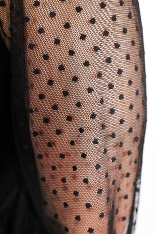 GERDA - Elbise V yakalı,puantiyeli,astarlı asitmetrik