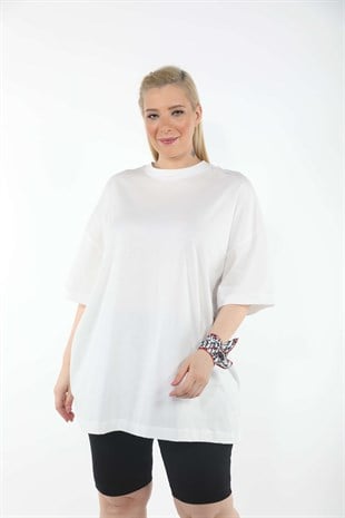 GERRY Yuvarlak Yaka Kadın T-shirt Beyaz