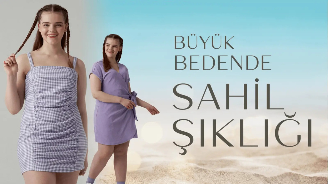 Büyük Bedende Plaj Kombinleri ile Sahil Şıklığı