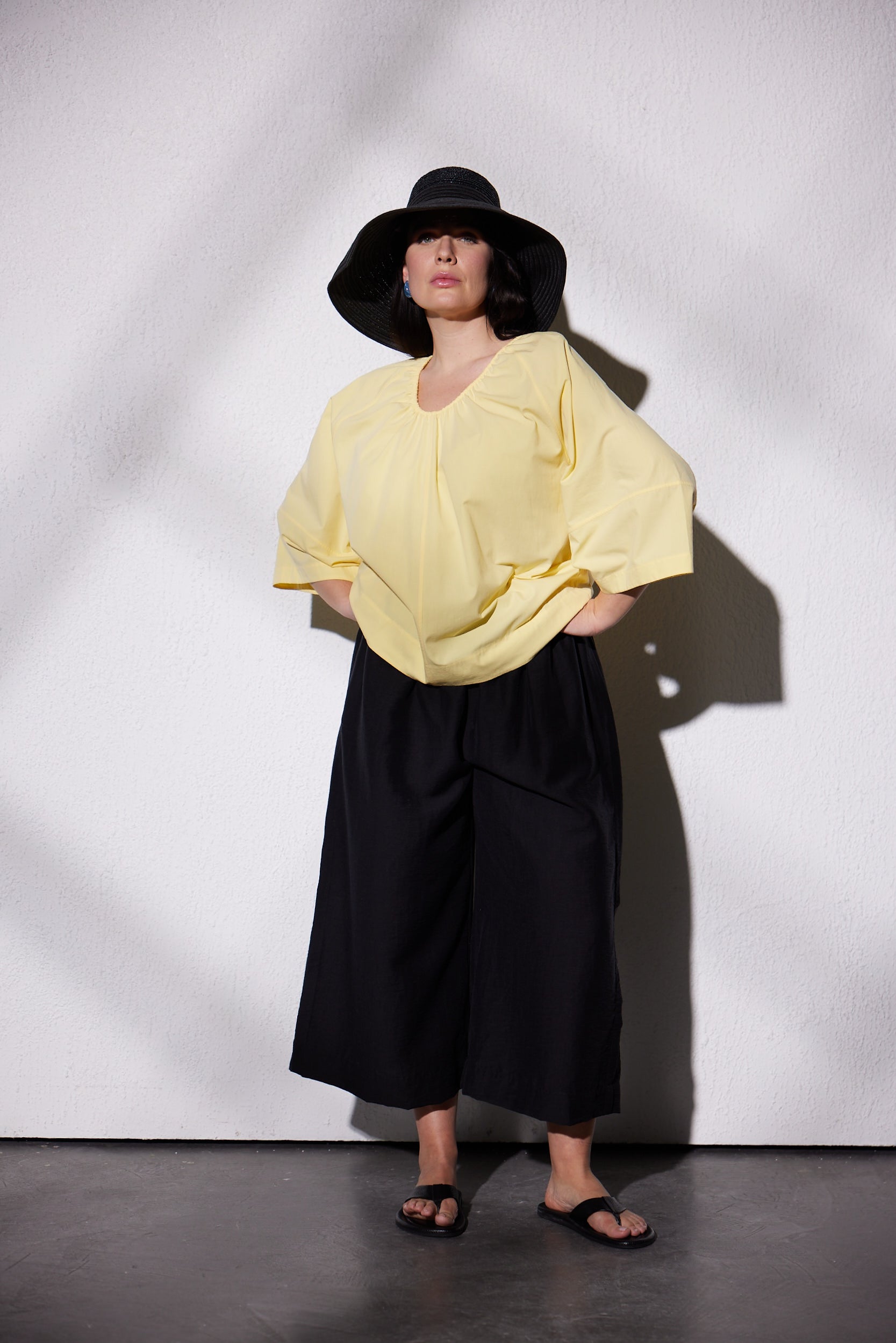 FLAT Plus Size Poplin Blouse