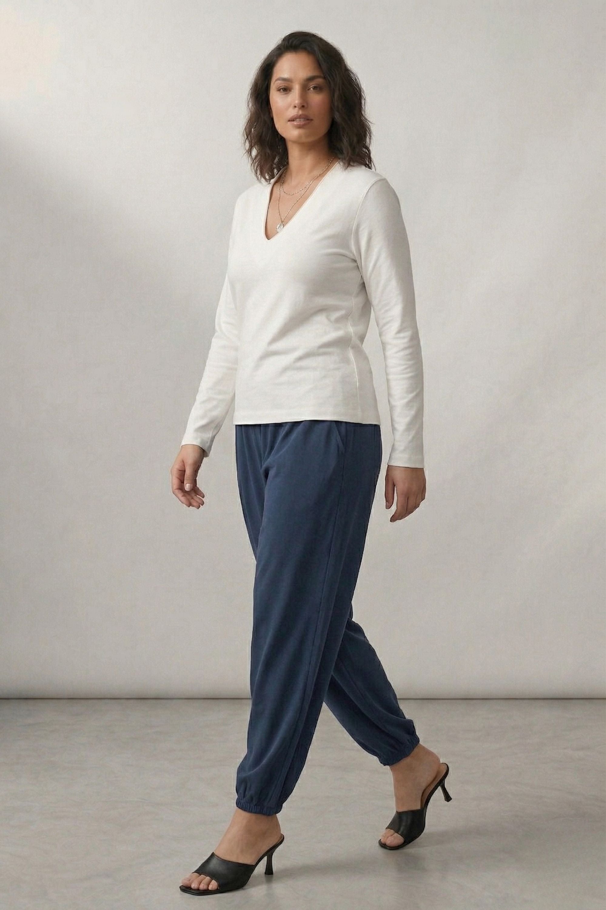 GREGOR V Yaka Uzun Kollu Bluz Ekru