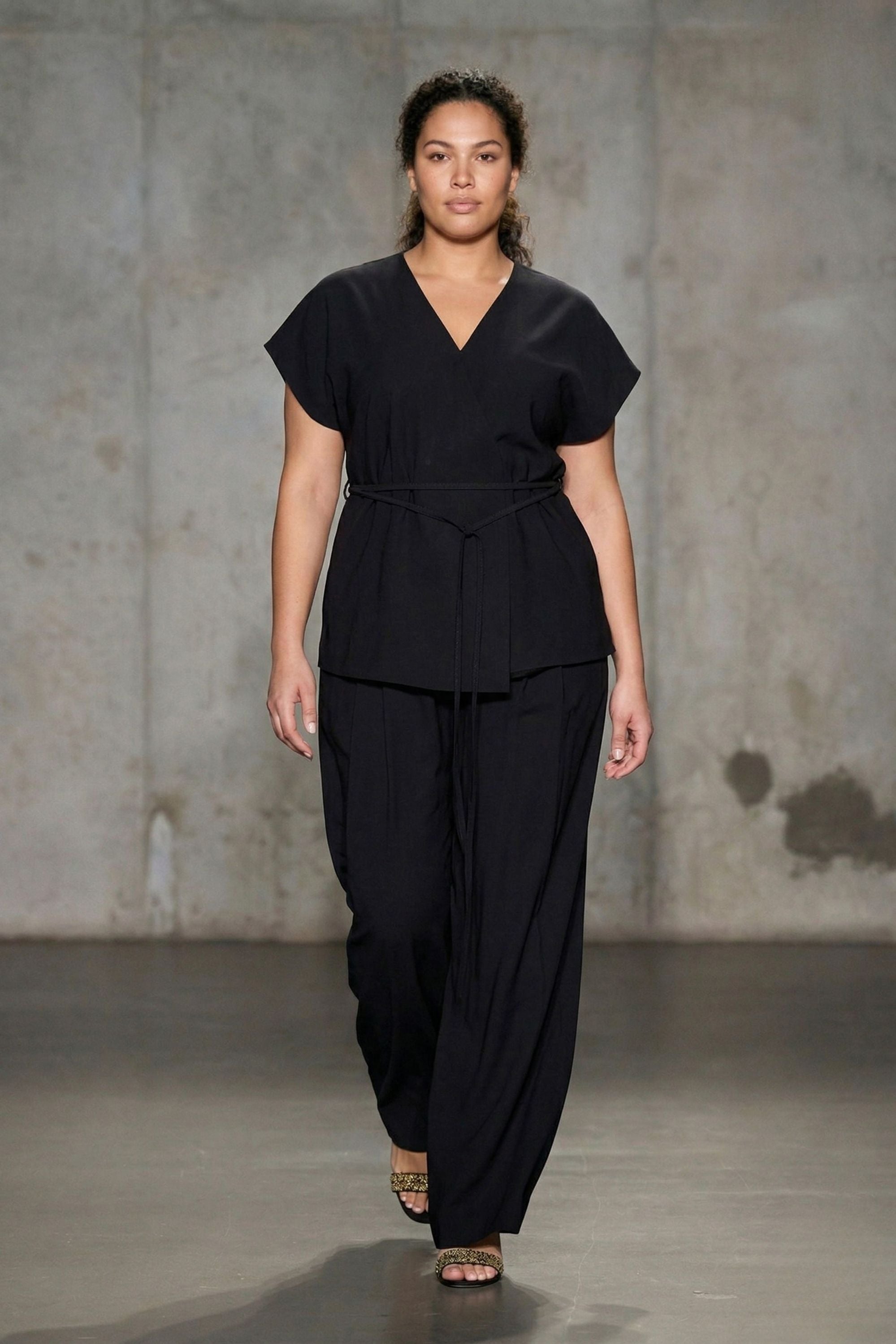 HYLDA Büyük Beden Kruvaze Yelek Siyah