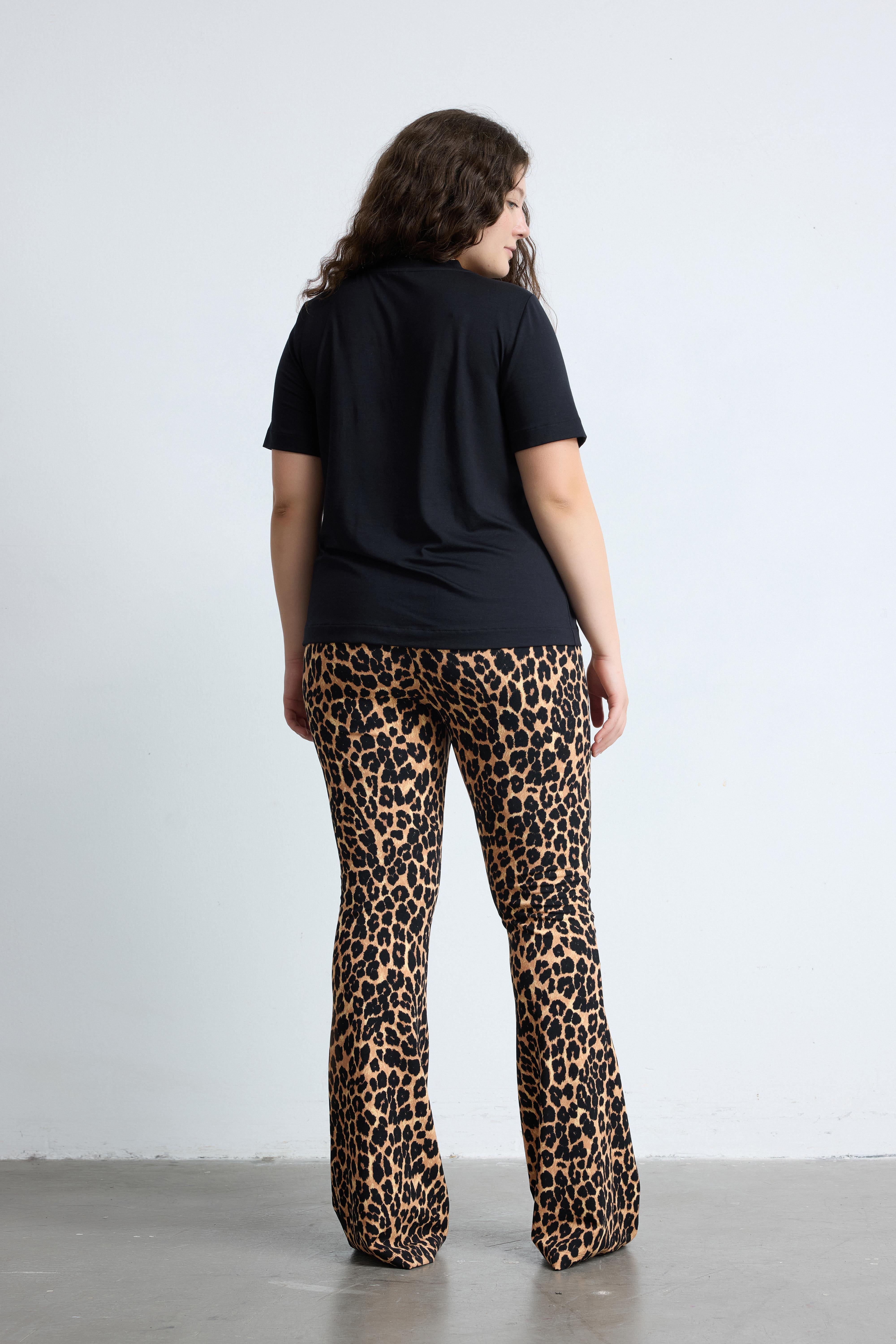 ROAR Leopar Desenli Toparlayıcı Büyük Beden Pantolon Leopar | Luokk