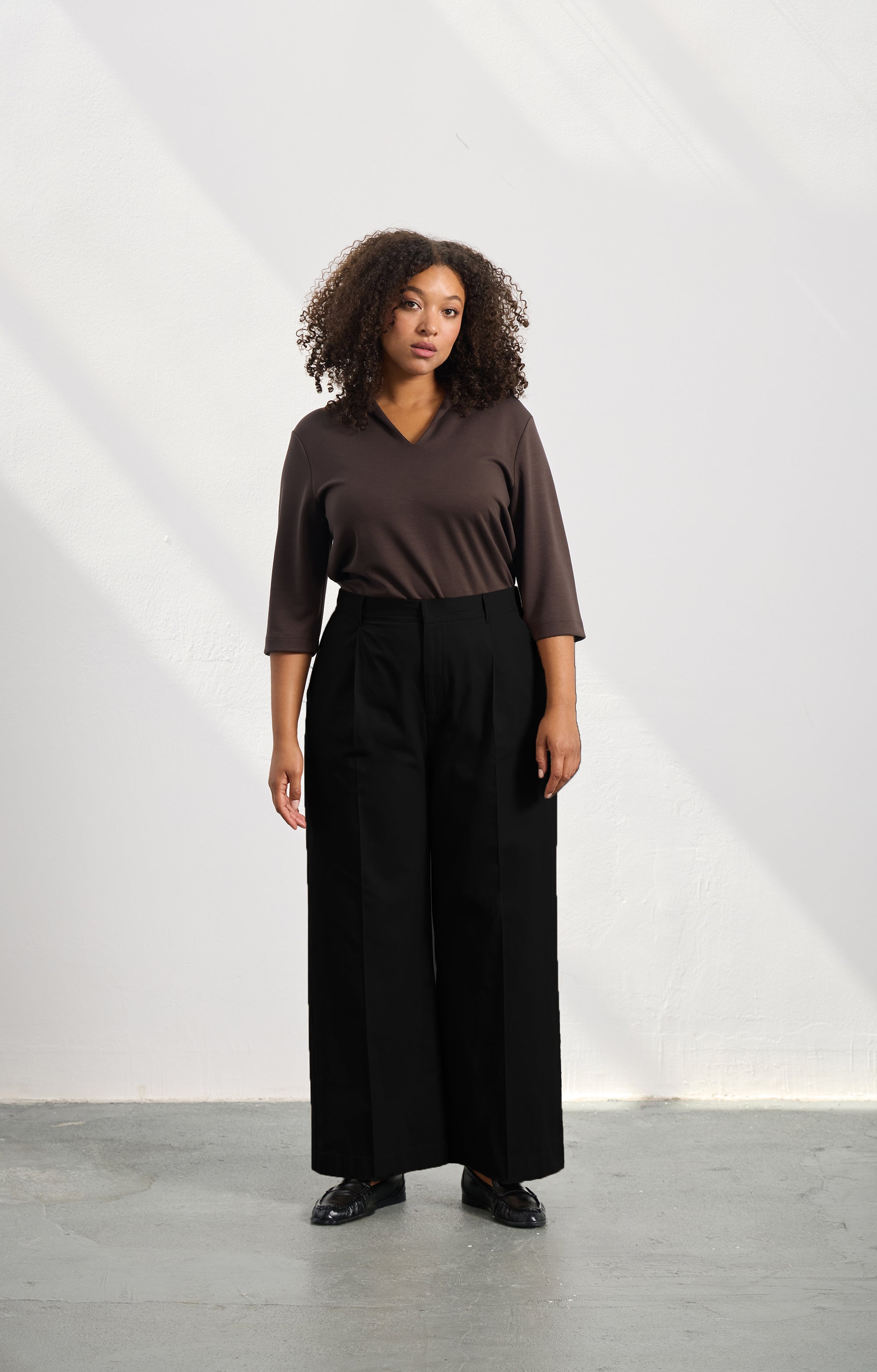 VINCENT Geniş Paça Pantolon Siyah